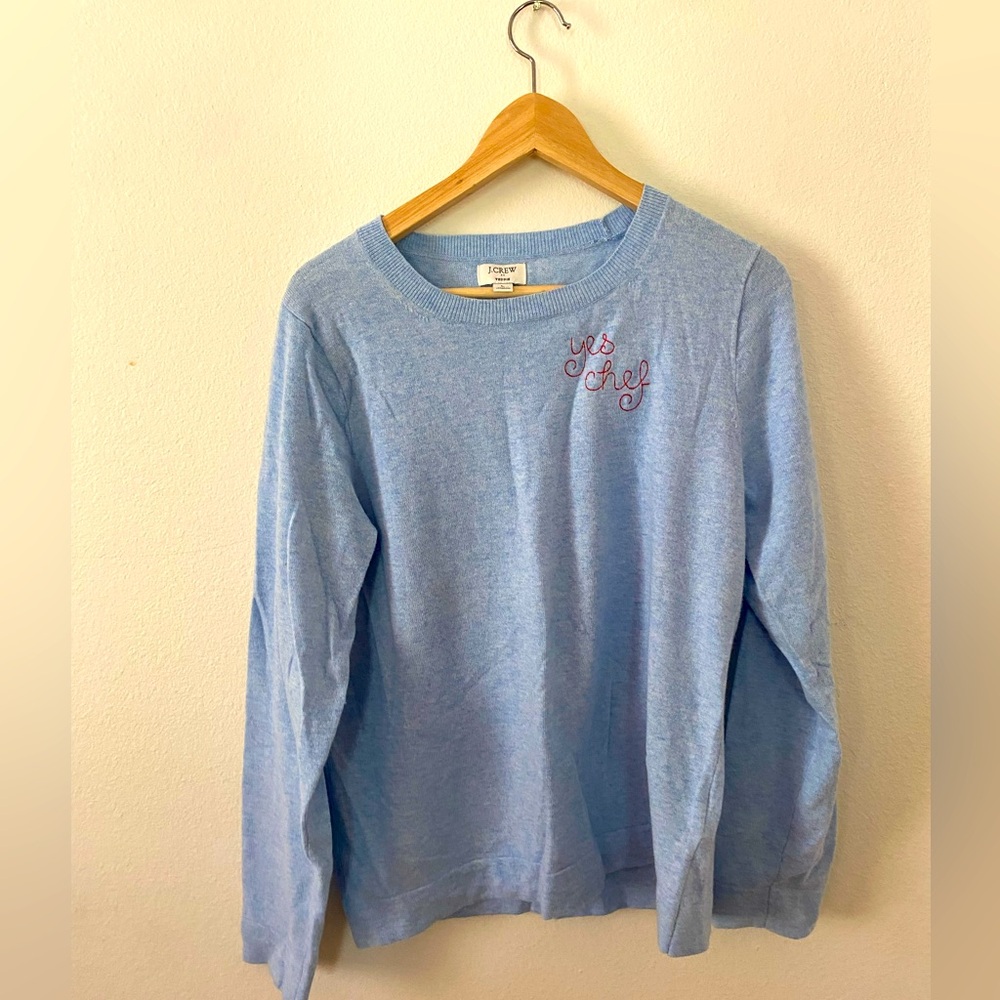 Embroidered JCrew Teddy Sweater